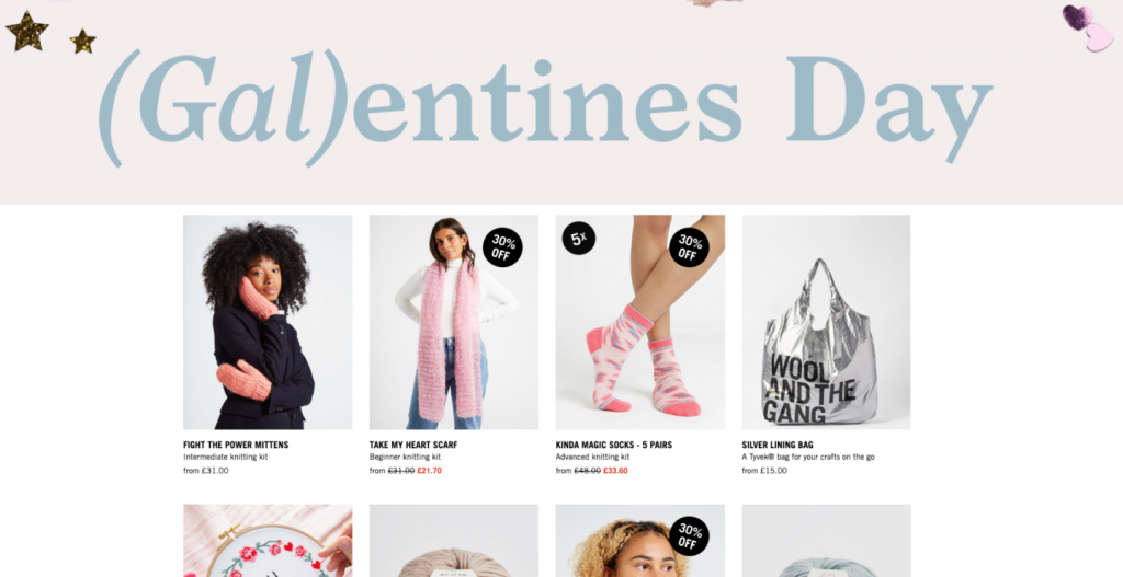 Landingspagina Galentines Day