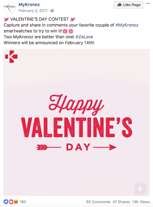 Valentijnsdag Valentijn marketing idee: organiseer een wedstrijd op facebook