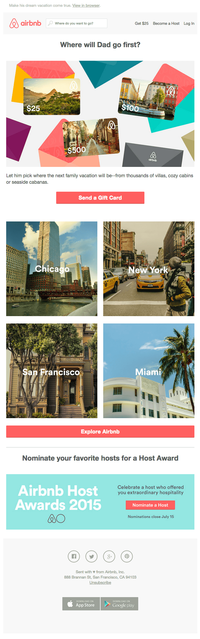 Vaderdag celebrate dad airbnb