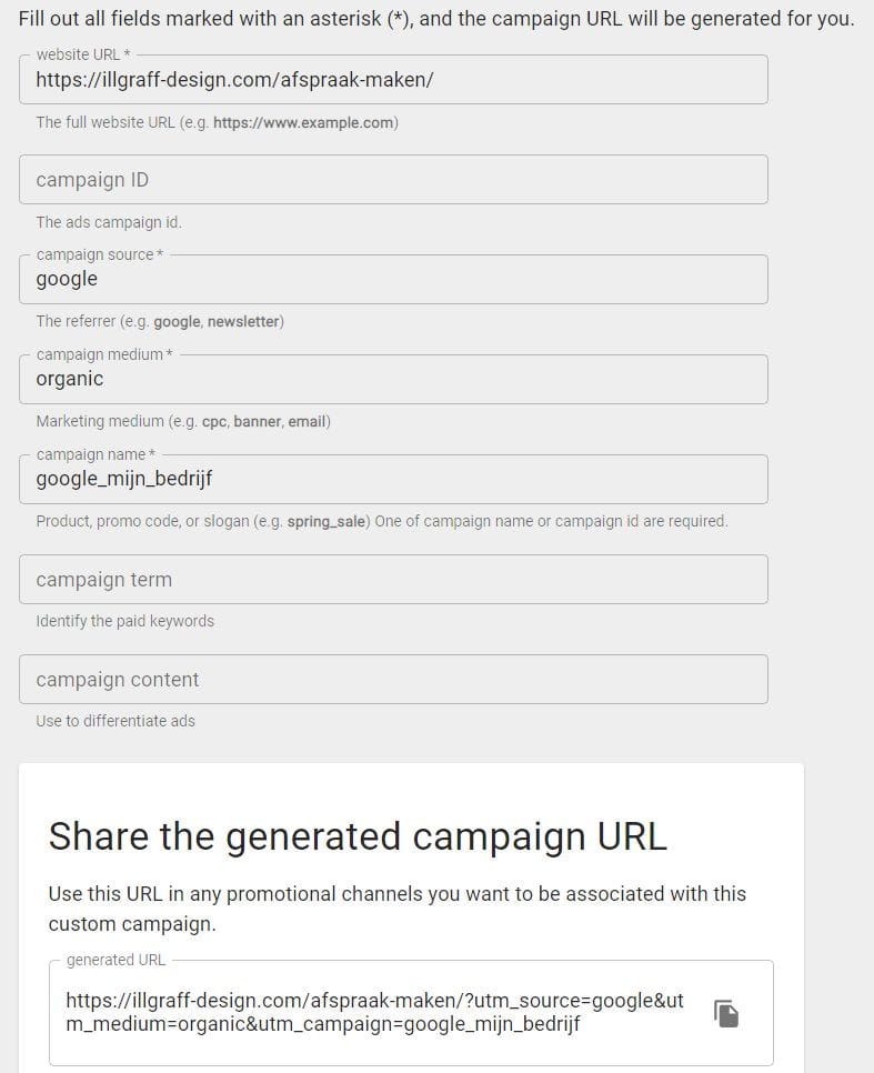 url campagne builder