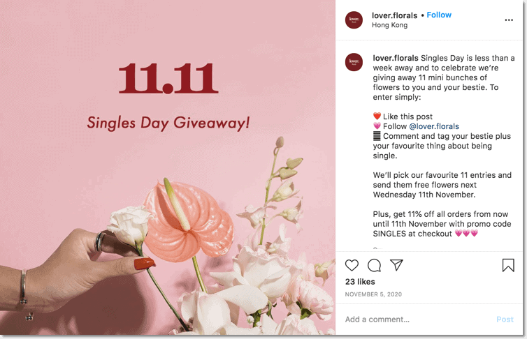Singles day giveaway actie voor je bestie Singles day giveaway actie voor je bestie