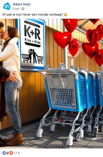 Valentijnsdag albertheijn inhaken valentijn
