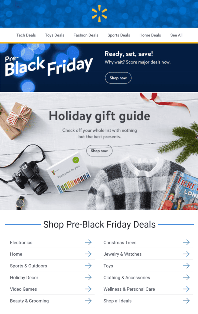 black friday emailvoorbeeld marketing
