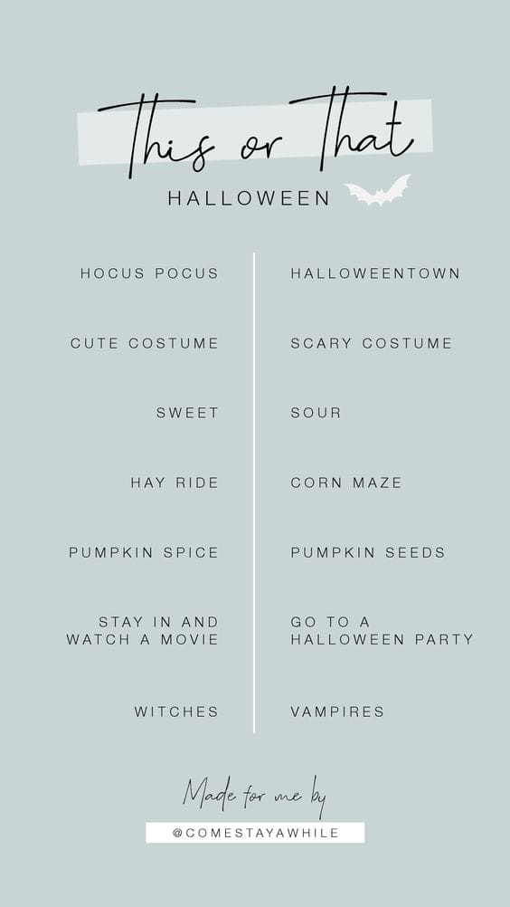 Halloween thi or that