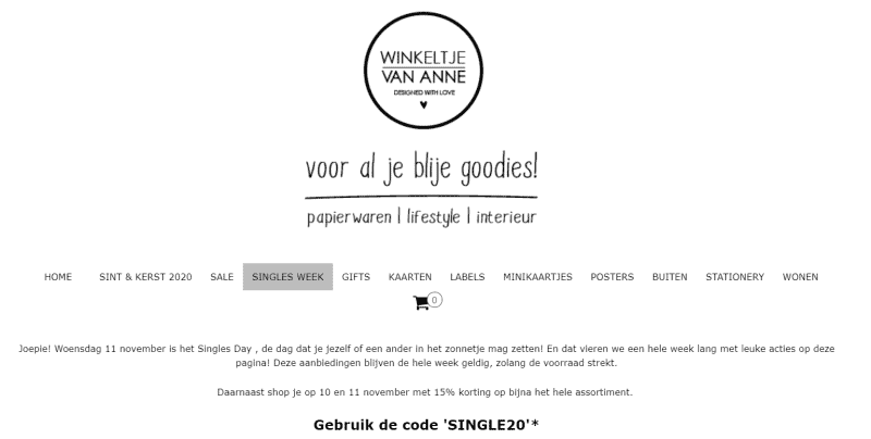 Singles Day Website landingspagina Singles day