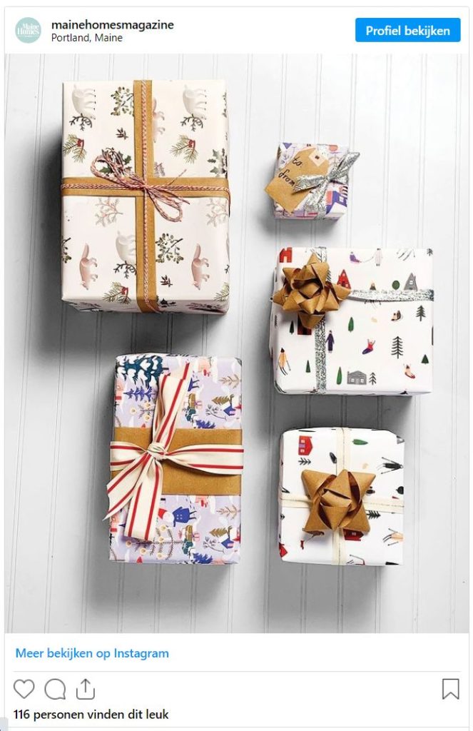 Kerstcadeau inpakken