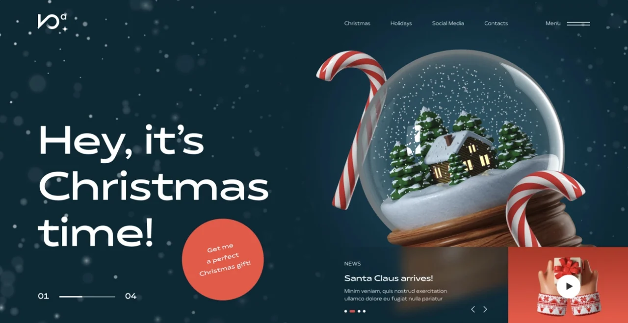 kerst op je website