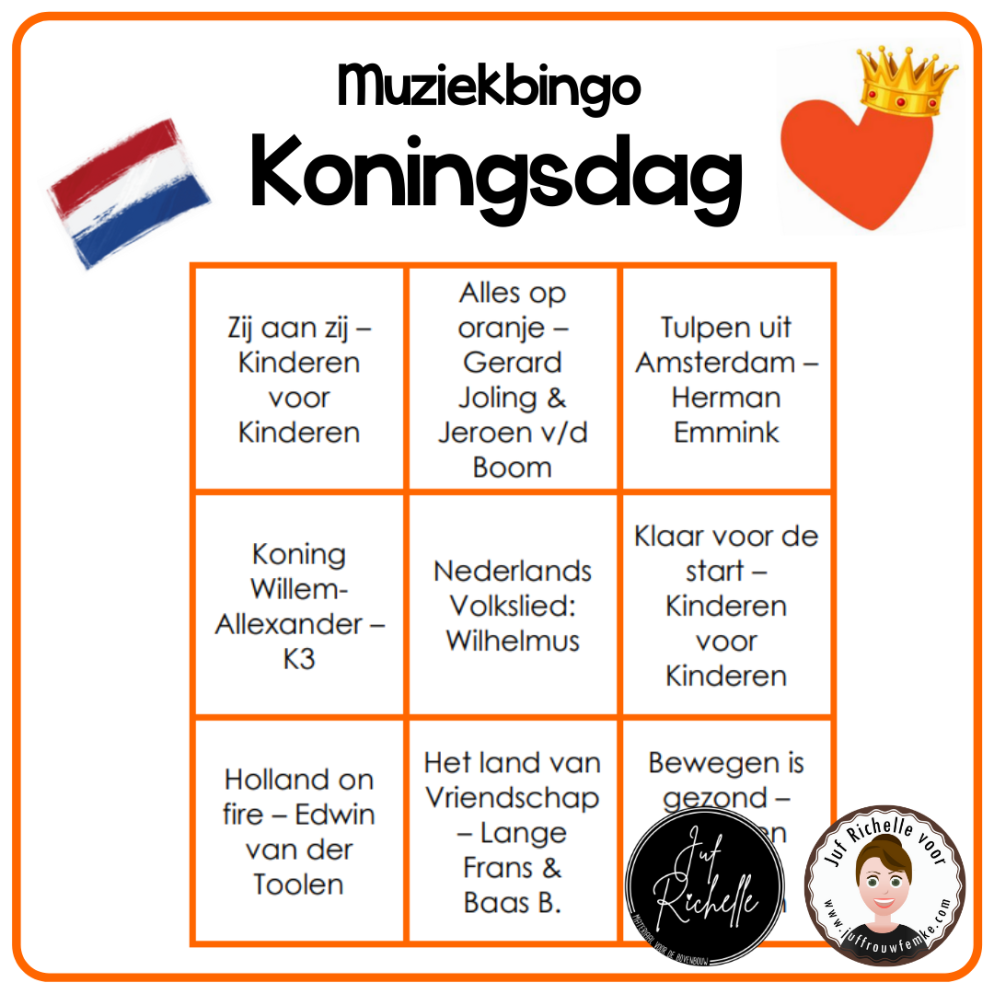 Muziekbingo Koningsdag