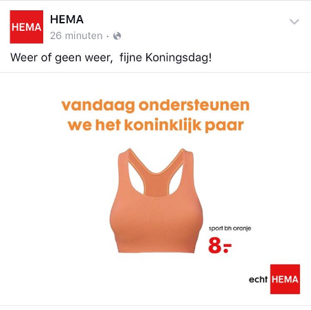 Koningsdag door Hema