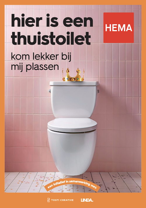 thuistoilet hema tijdens koningsdag